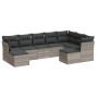 Set muebles jardín 9 pzas y cojines ratán sintético gris claro de , Conjuntos de jardín - Ref: Foro24-3250411, Precio: 650,35...