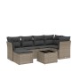 Garden sofa set 7 pieces with light gray PE rattan cushions by , Garden sets - Ref: Foro24-3263188, Price: 499,71 €, Discount: %