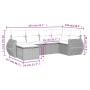 Garden sofa set 6 pieces and gray synthetic rattan cushions by , Modular outdoor sofas - Ref: Foro24-3221661, Price: 471,54 €...