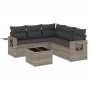 Set de sofás de jardín 6 pzas y cojines ratán sintético gris de , Conjuntos de jardín - Ref: Foro24-3220161, Precio: 461,53 €...