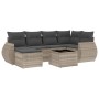 Garden sofa set 7 pieces with light gray PE rattan cushions by , Garden sets - Ref: Foro24-3254009, Price: 521,78 €, Discount: %