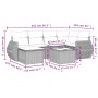 Garden sofa set 7 pieces with light gray PE rattan cushions by , Garden sets - Ref: Foro24-3254009, Price: 521,78 €, Discount: %