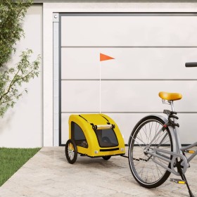 Bicycle pet trailer, iron frame, yellow Oxford fabric by , pet strollers - Ref: Foro24-93959, Price: 102,99 €, Discount: %