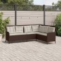 L-förmiges Gartensofa mit braunen Kissen aus synthetischem Rattan. von , Outdoor-Sofas - Ref: Foro24-369001, Preis: 348,48 €,...