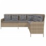 L-förmiges Gartensofa mit beigen Kissen aus synthetischem Rattan. von , Outdoor-Sofas - Ref: Foro24-369003, Preis: 348,48 €, ...