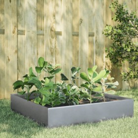 Jardinera de acero galvanizado 100x100x33,5 cm de , Maceteros y jardineras - Ref: Foro24-851029, Precio: 55,50 €, Descuento: %