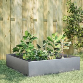 Galvanized steel planter 100x100x25 cm by , Pots and planters - Ref: Foro24-851036, Price: 61,99 €, Discount: %