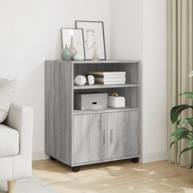 Engineered wood rolling cabinet in Sonoma gray, 60x48x81 cm. by , Filing cabinets - Ref: Foro24-853169, Price: 84,10 €, Disco...