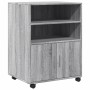 Engineered wood rolling cabinet in Sonoma gray, 60x48x81 cm. by , Filing cabinets - Ref: Foro24-853169, Price: 84,10 €, Disco...