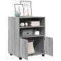 Engineered wood rolling cabinet in Sonoma gray, 60x48x81 cm. by , Filing cabinets - Ref: Foro24-853169, Price: 84,10 €, Disco...