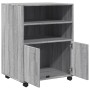 Engineered wood rolling cabinet in Sonoma gray, 60x48x81 cm. by , Filing cabinets - Ref: Foro24-853169, Price: 84,10 €, Disco...