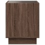 Bedside table with Infinity LED brown oak 50x50x50 cm by , Nightstands - Ref: Foro24-3284090, Price: 106,48 €, Discount: %