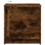 Bedside table with 2 LED lights, engineered wood, smoked oak. by , Nightstands - Ref: Foro24-852056, Price: 99,80 €, Discount: %