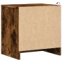 Bedside table with 2 LED lights, engineered wood, smoked oak. by , Nightstands - Ref: Foro24-852056, Price: 99,80 €, Discount: %