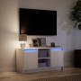 TV stand with LED lights, engineered wood, white, 100x34x50 cm by , TV Furniture - Ref: Foro24-852187, Price: 82,90 €, Discou...