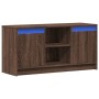 Mueble de TV LED madera ingeniería marrón roble 100x34x50 cm de , Muebles TV - Ref: Foro24-852193, Precio: 82,80 €, Descuento: %