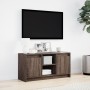 Mueble de TV LED madera ingeniería marrón roble 100x34x50 cm de , Muebles TV - Ref: Foro24-852193, Precio: 82,80 €, Descuento: %