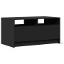 Mesa de centro con luces LED madera de ingeniería negra de , Mesas de centro - Ref: Foro24-851992, Precio: 108,19 €, Descuent...