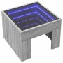 Mesa de centro con Infinity LED gris Sonoma 40x40x30 cm de , Mesas de centro - Ref: Foro24-847600, Precio: 71,99 €, Descuento: %