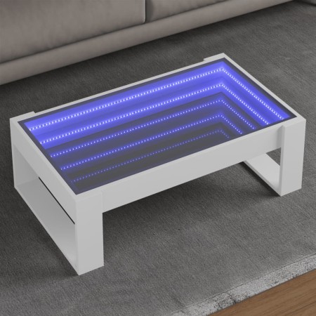 Coffee table with Infinity white LED 90x53x30 cm by , Coffee table - Ref: Foro24-847637, Price: 116,00 €, Discount: %