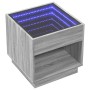 Mesa de centro con Infinity LED gris Sonoma 50x50x50 cm de , Mesas de centro - Ref: Foro24-847656, Precio: 106,48 €, Descuent...