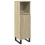 Armario de baño madera contrachapada roble Sonoma 30x30x100 cm de , Muebles de baño - Ref: Foro24-849672, Precio: 58,15 €, De...