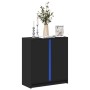 Sideboard with LED lights, engineered wood, black, 77x34x85 cm by , Sideboards - Ref: Foro24-852132, Price: 89,30 €, Discount: %