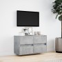 Mueble de TV de pared con luces LED gris hormigón 80x31x45 cm de , Muebles TV - Ref: Foro24-852288, Precio: 79,99 €, Descuent...