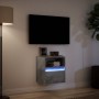 Wall-mounted TV stand with LED lights in concrete gray, 41x31x45 cm. by , TV Furniture - Ref: Foro24-852319, Price: 55,81 €, ...