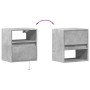 Wall-mounted TV stand with LED lights in concrete gray, 41x31x45 cm. by , TV Furniture - Ref: Foro24-852319, Price: 55,81 €, ...