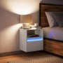 Wall-mounted bedside table with white LED lights by , Nightstands - Ref: Foro24-3307975, Price: 57,49 €, Discount: %