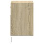 Wall-mounted bedside tables with LED lights, 2 units Sonoma oak. by , Nightstands - Ref: Foro24-3307980, Price: 98,86 €, Disc...