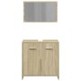 Set de muebles de baño 2 pzas madera contrachapada roble Sonoma de , Muebles de baño - Ref: Foro24-849605, Precio: 66,39 €, D...