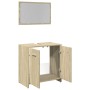 Set de muebles de baño 2 pzas madera contrachapada roble Sonoma de , Muebles de baño - Ref: Foro24-849605, Precio: 66,39 €, D...