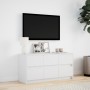 TV stand with LED lights, engineered wood, white, 100x34x50 cm by , TV Furniture - Ref: Foro24-852215, Price: 116,61 €, Disco...