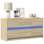 TV stand made of Sonoma oak engineered wood for LED TVs, measuring 100x34x50 cm. by , TV Furniture - Ref: Foro24-852217, Pric...