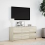 TV stand made of Sonoma oak engineered wood for LED TVs, measuring 100x34x50 cm. by , TV Furniture - Ref: Foro24-852217, Pric...