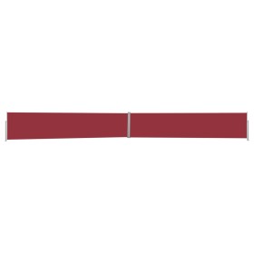 Toldo lateral retráctil para patio rojo 140x1200 cm de vidaXL, Sombrillas - Ref: Foro24-313392, Precio: 92,99 €, Descuento: %