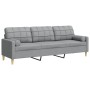 3-seater sofa with light gray fabric cushions, 210 cm by , Sofas - Ref: Foro24-3278201, Price: 283,87 €, Discount: %