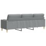 3-seater sofa with light gray fabric cushions, 210 cm by , Sofas - Ref: Foro24-3278201, Price: 283,87 €, Discount: %