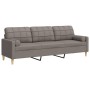 Dreisitzer-Sofa mit Kissen, Stoff in Grau-Taupe, 210 cm. von , Sofas - Ref: Foro24-3278208, Preis: 316,99 €, Rabatt: %