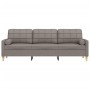 Dreisitzer-Sofa mit Kissen, Stoff in Grau-Taupe, 210 cm. von , Sofas - Ref: Foro24-3278208, Preis: 316,99 €, Rabatt: %