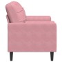 Zweiplätziges Sofa mit rosa Samtkissen, 140 cm. von , Sofas - Ref: Foro24-3278222, Preis: 236,57 €, Rabatt: %