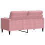 Zweiplätziges Sofa mit rosa Samtkissen, 140 cm. von , Sofas - Ref: Foro24-3278222, Preis: 236,57 €, Rabatt: %