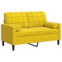 Sofá de 2 plazas con cojines terciopelo amarillo 120 cm de , Sofás - Ref: Foro24-3278215, Precio: 222,05 €, Descuento: %