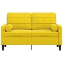 Sofá de 2 plazas con cojines terciopelo amarillo 120 cm de , Sofás - Ref: Foro24-3278215, Precio: 222,05 €, Descuento: %