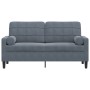 2-seater sofa with dark gray velvet cushions, 140 cm by , Sofas - Ref: Foro24-3278220, Price: 248,45 €, Discount: %