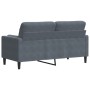 2-seater sofa with dark gray velvet cushions, 140 cm by , Sofas - Ref: Foro24-3278220, Price: 248,45 €, Discount: %