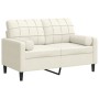 Zweiplätziges Sofa mit cremefarbenen Samtkissen, 120 cm. von , Sofas - Ref: Foro24-3278217, Preis: 225,99 €, Rabatt: %