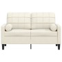 2-seater sofa with cream velvet cushions, 120 cm. by , Sofas - Ref: Foro24-3278217, Price: 225,04 €, Discount: %